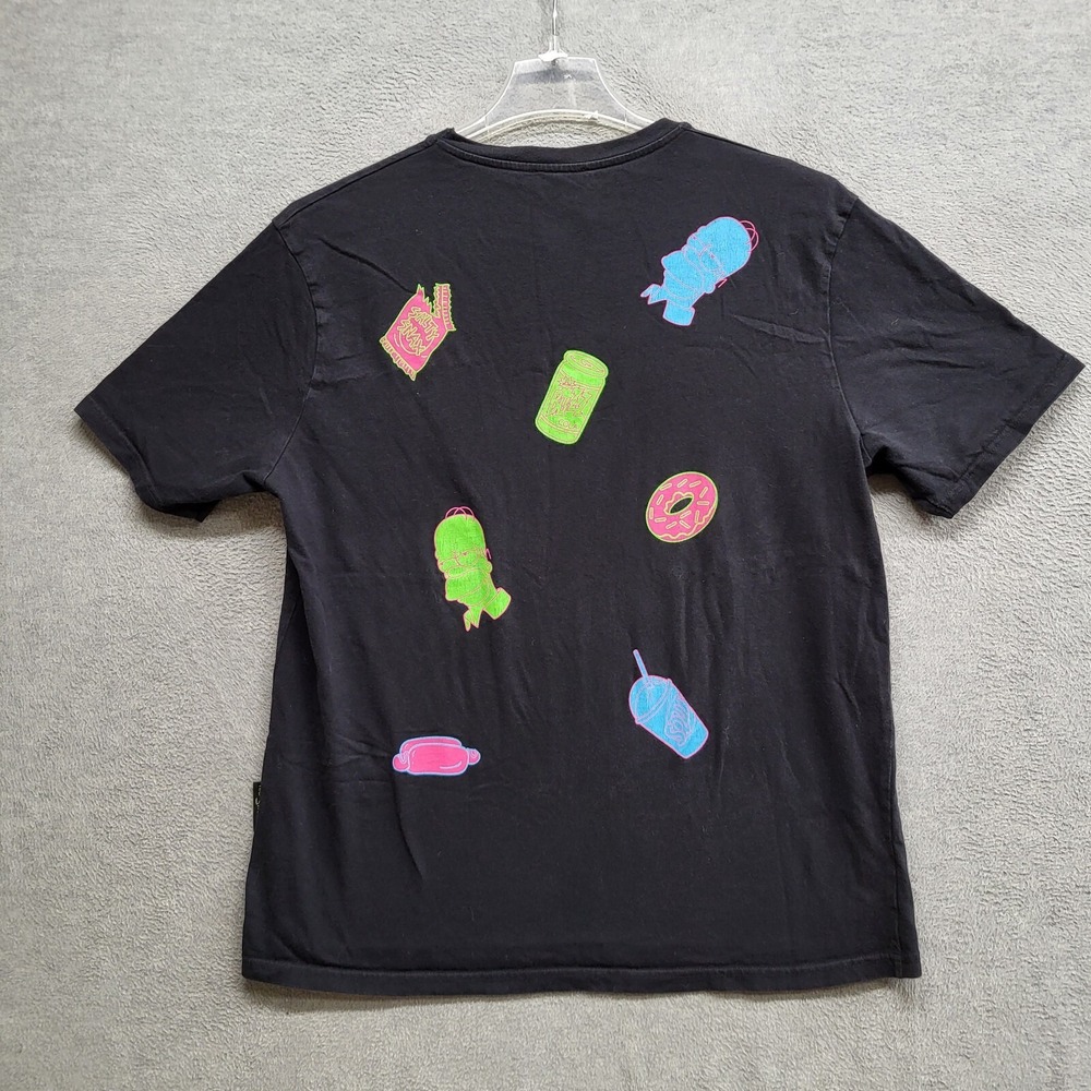 Zara x The Simpson Men Shirt XL Black Donut Short Sleeve Tee